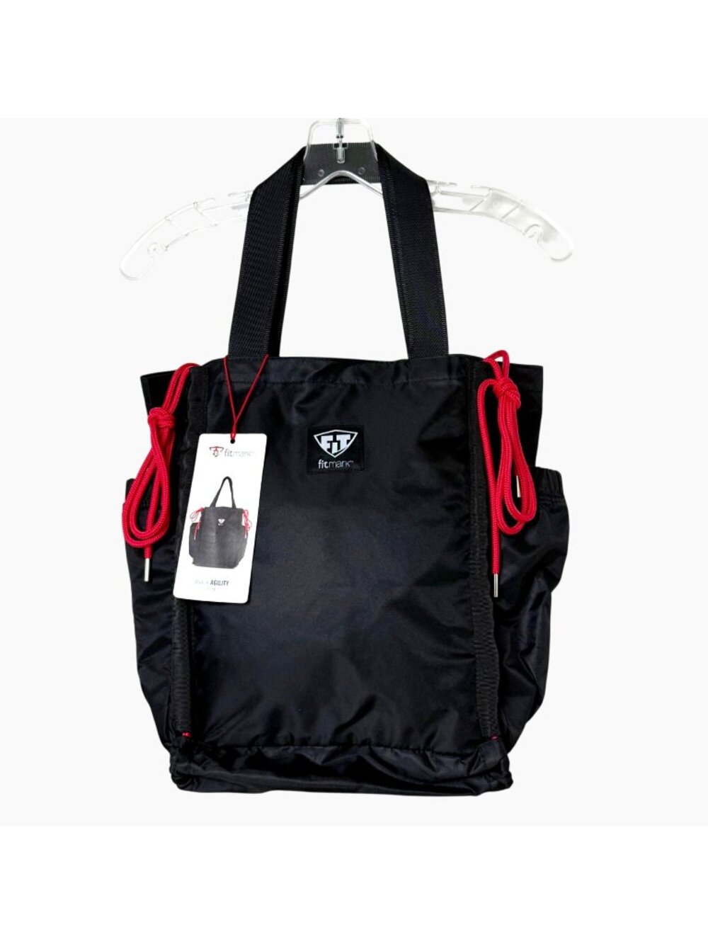 Fitmark Agility Tote Gym & Travel Bag Black with Red Cords New w/ Tags